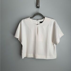 J. Crew Cream Boxy Short Sleeve Shirt